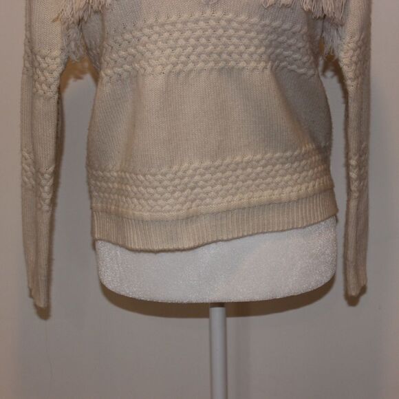 Jack by BB Dakota V -Neck knit Cream Pullover Sweater Boho Women Size XS - Picture 4 of 11